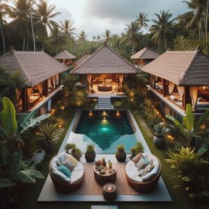 Menginap di villa Ubud